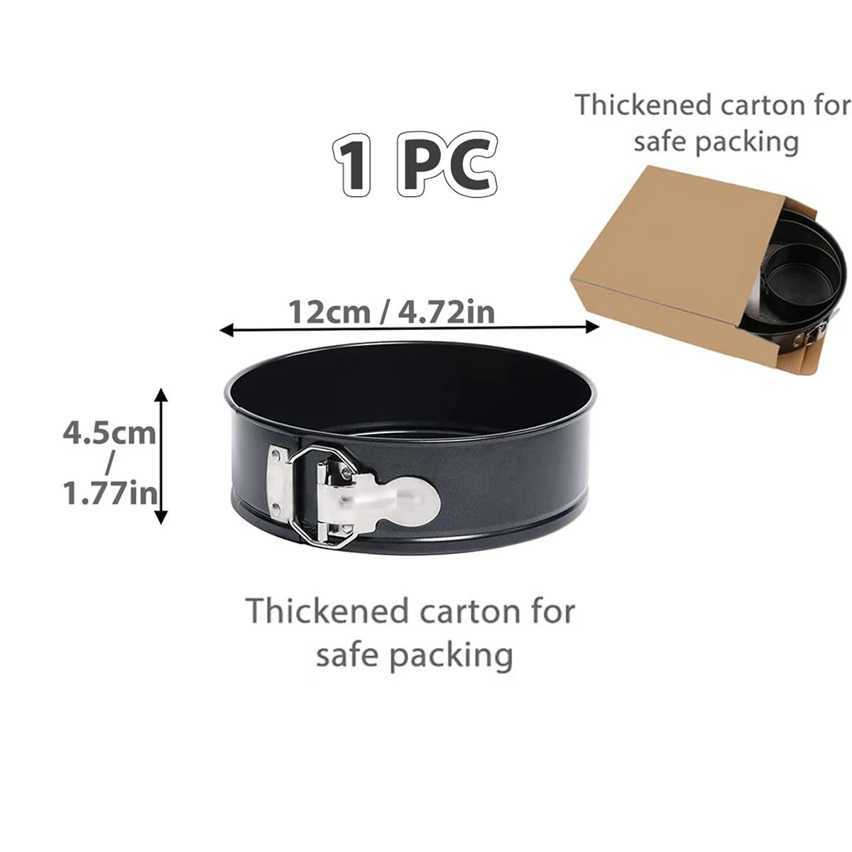 Set de moules à gâteaux ronds antiadhésifs à fond amovible