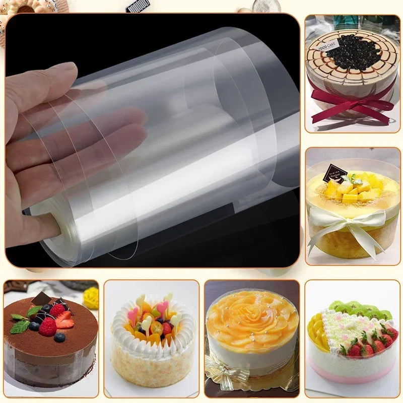 Rouleau de ruban transparent pour contour de gâteau