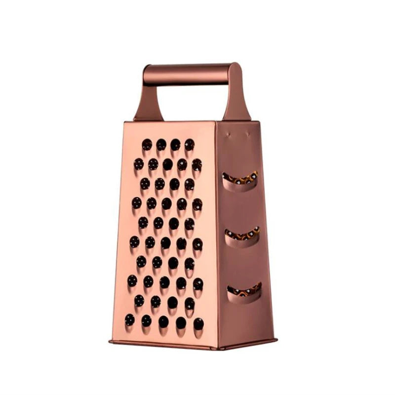 Râpe de cuisine 4 faces en inox avec récipient