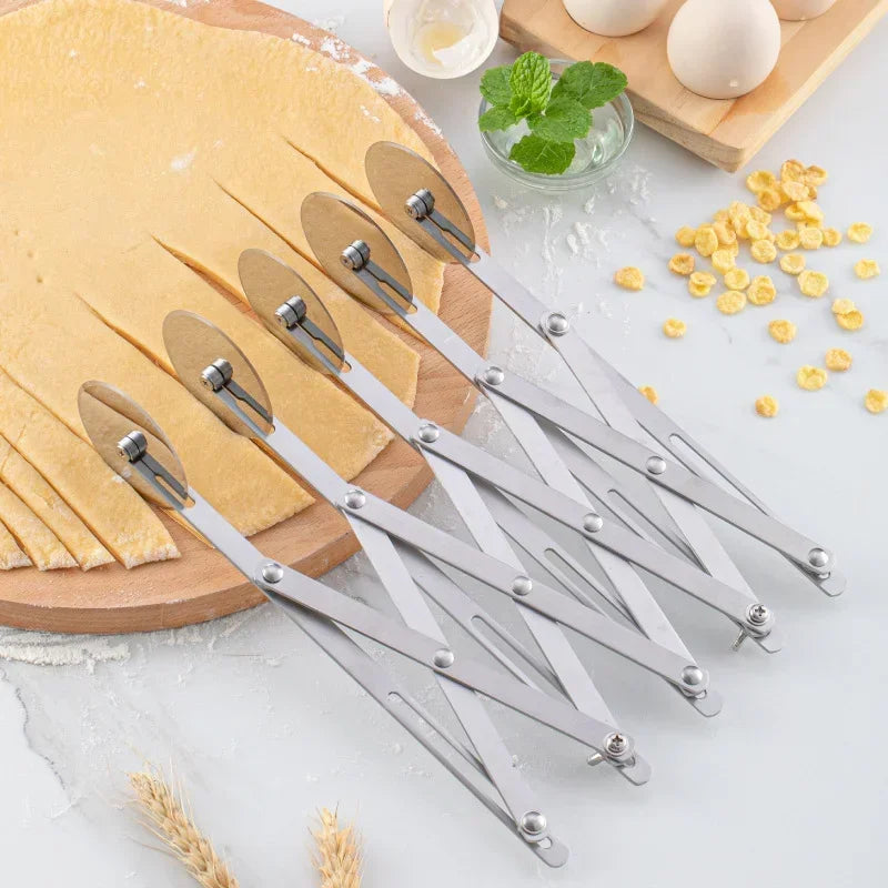 Roulette découpe-pâte 3/5/7 roues en inox