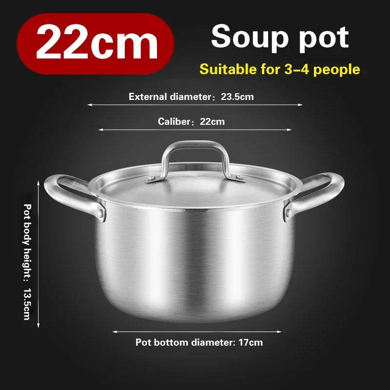 Marmite épaisse en inox 316 à double poignée