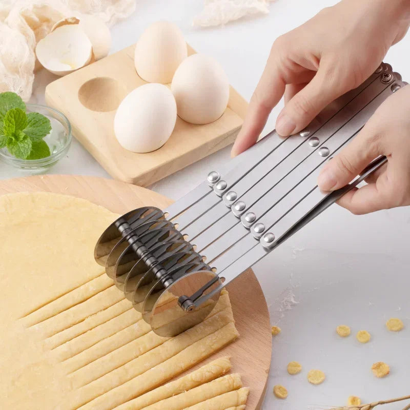 Roulette découpe-pâte 3/5/7 roues en inox