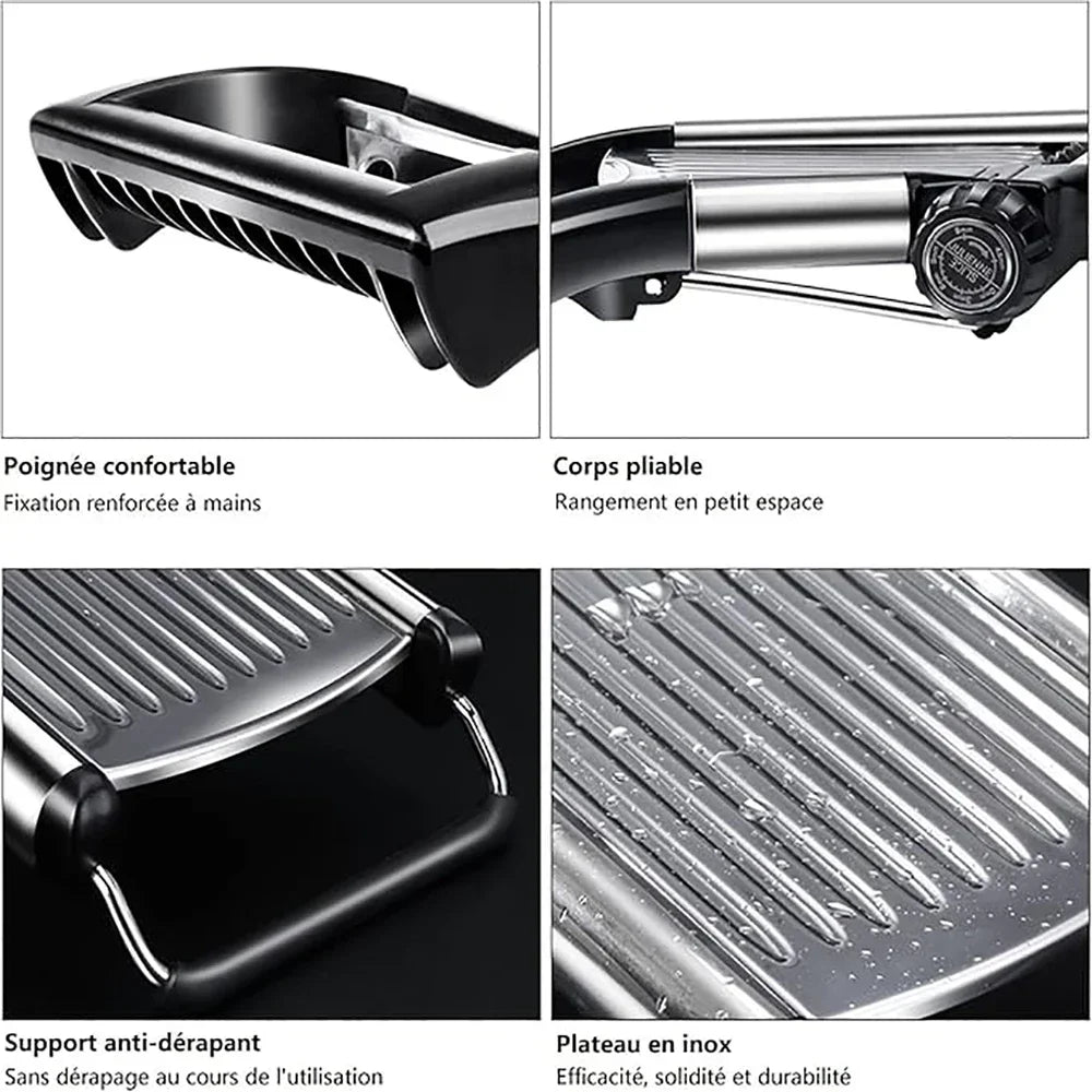 Trancheuse multifonction en inox pour légumes