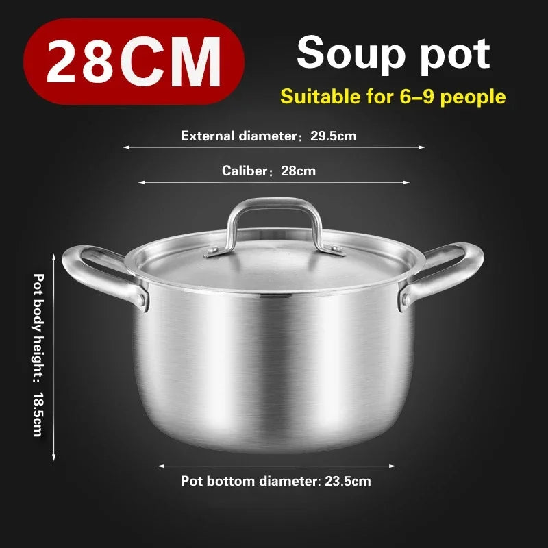 Marmite épaisse en inox 316 à double poignée