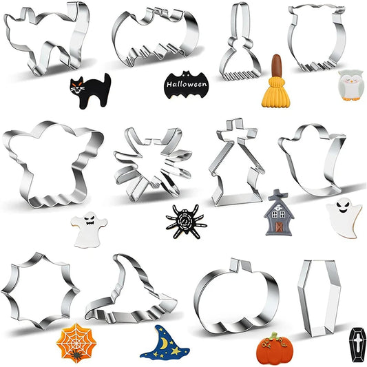 Set de 12 emporte pièces Halloween en inox LMETJMA
