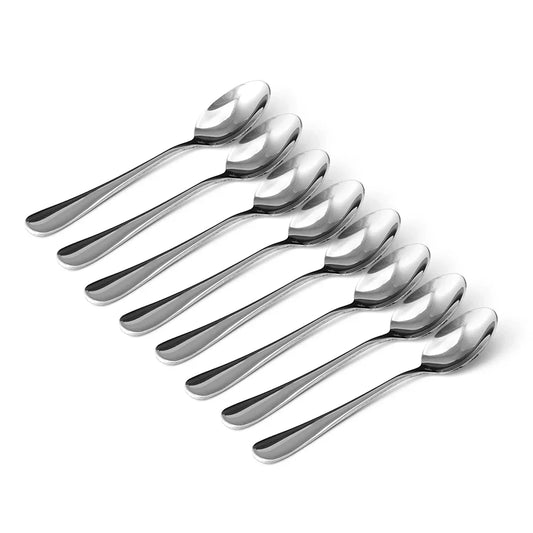 Lot de 8 cuillères à café en acier inoxydable