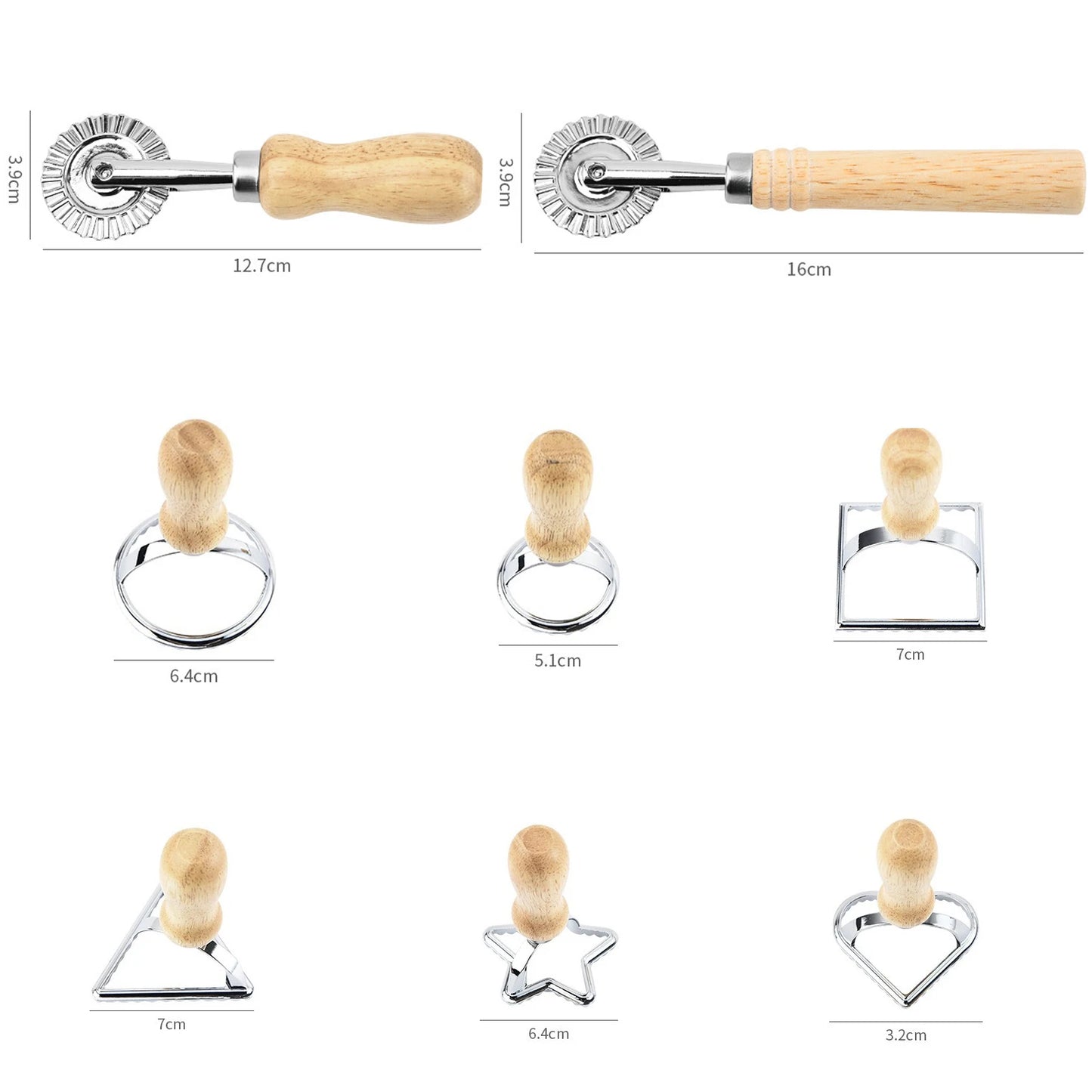 Set de découpoirs et moules à raviolis en inox