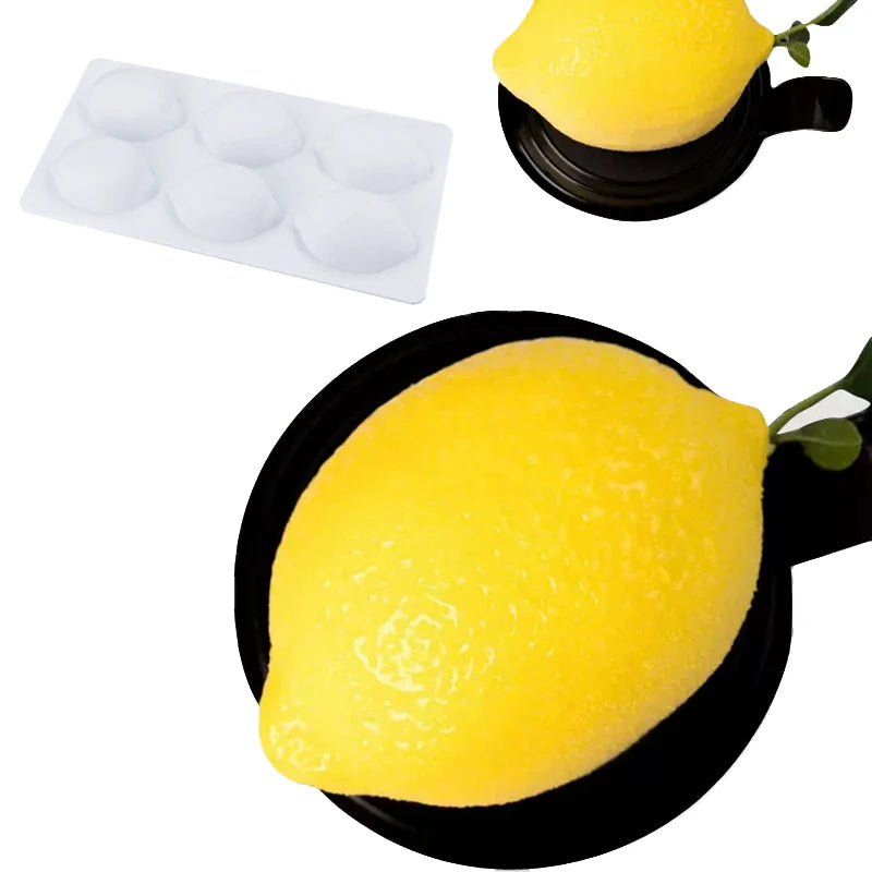Moule en silicone 3D en forme de citron pour desserts