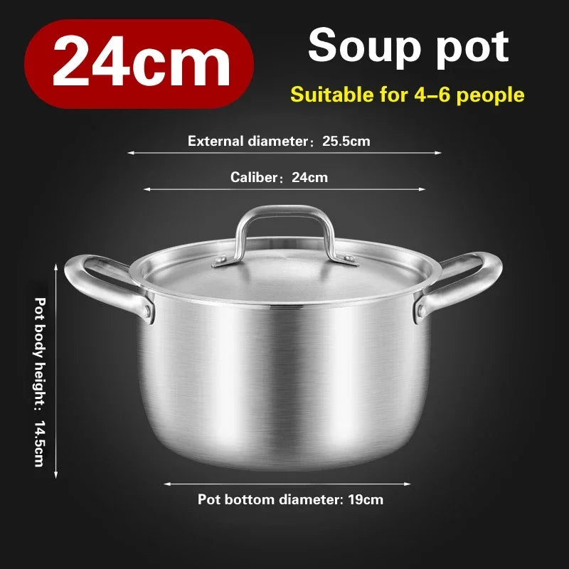 Marmite épaisse en inox 316 à double poignée