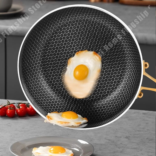 Poêle/Wok en inox 316 antiadhésif