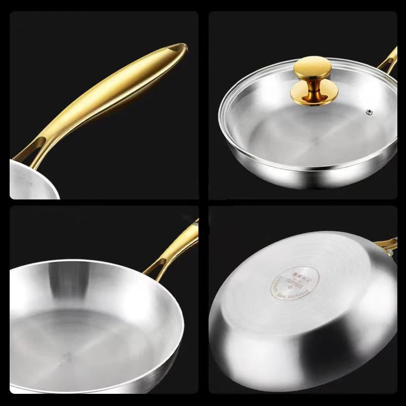 Poêle/Wok en inox 316 antiadhésive