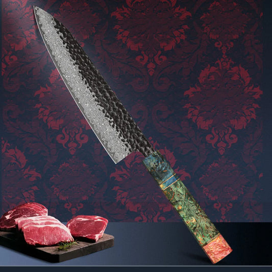 Couteau de chef japonais 8" en acier Damas