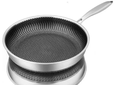 Poêle/Wok en inox 316 tri-couche avec nid d’abeille