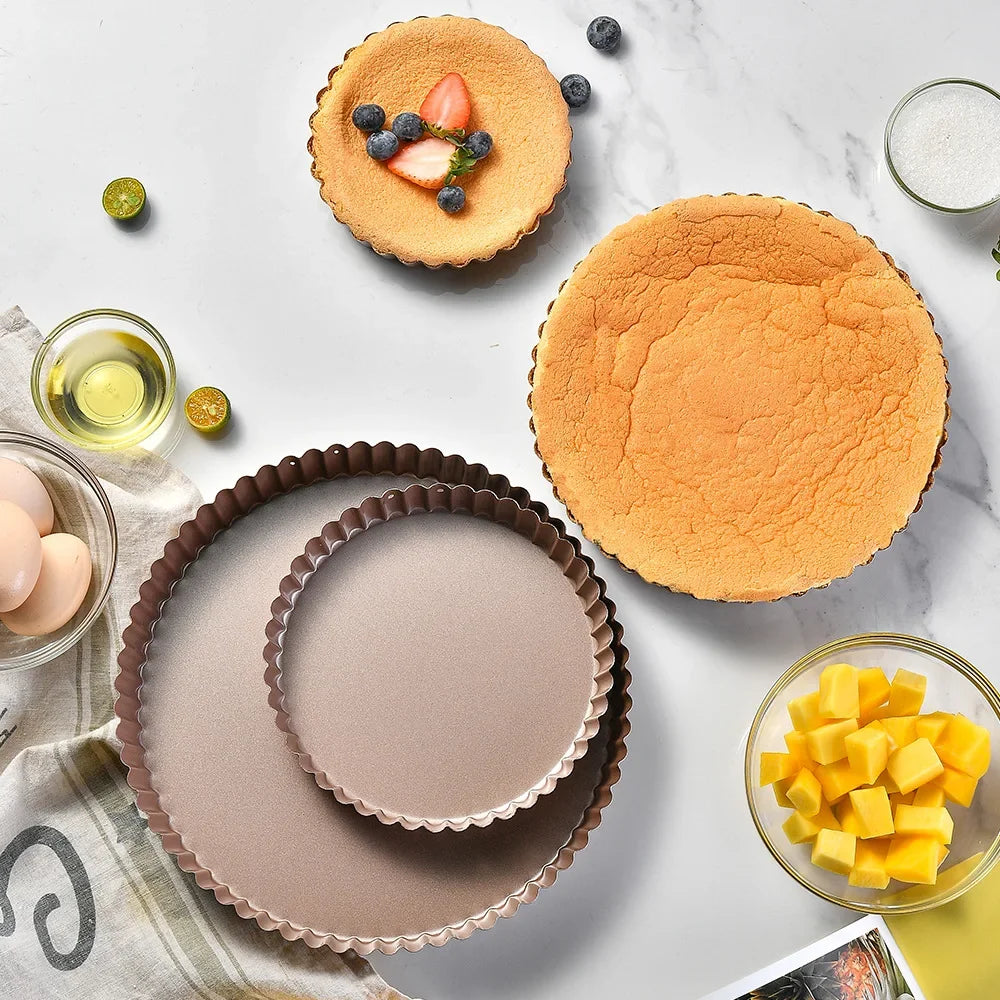 Moule à tarte et quiche antiadhésif multifonction