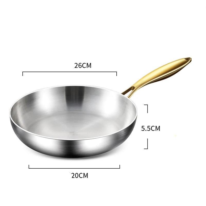 Poêle/Wok en inox 316 antiadhésive
