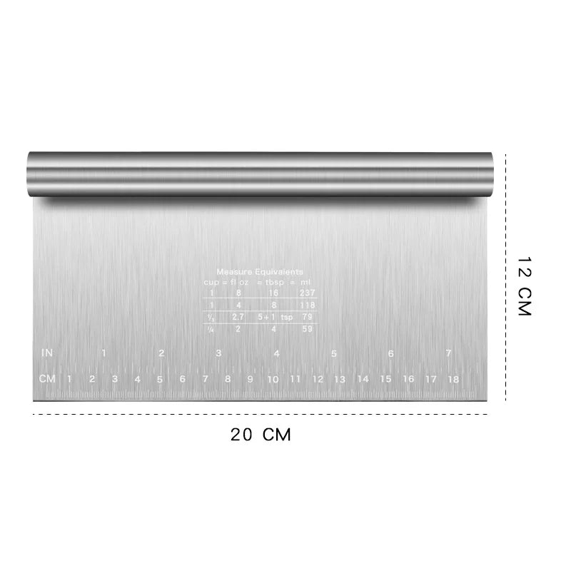 Cutter et racloir à pâtisserie en inox