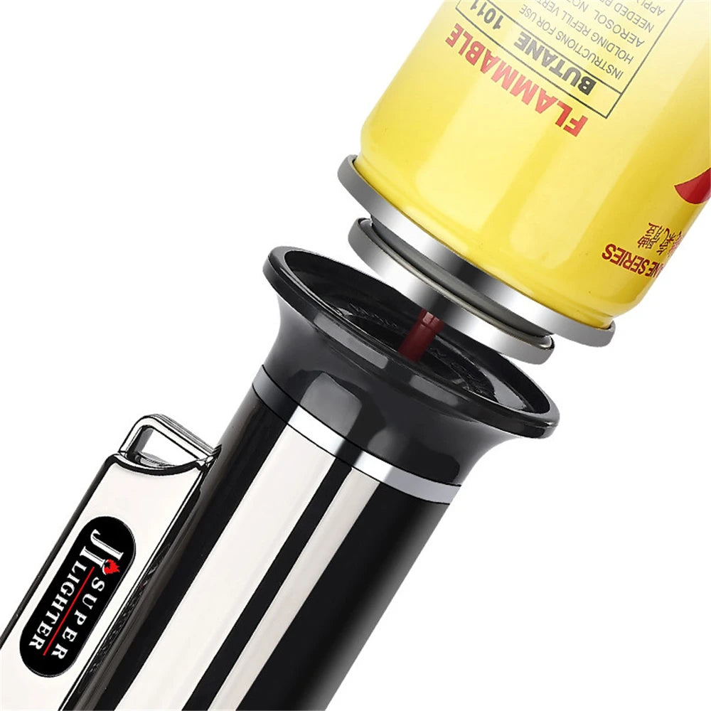 Briquet chalumeau à flamme réglable métal