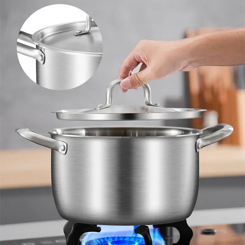 Marmite épaisse en inox 316 à double poignée