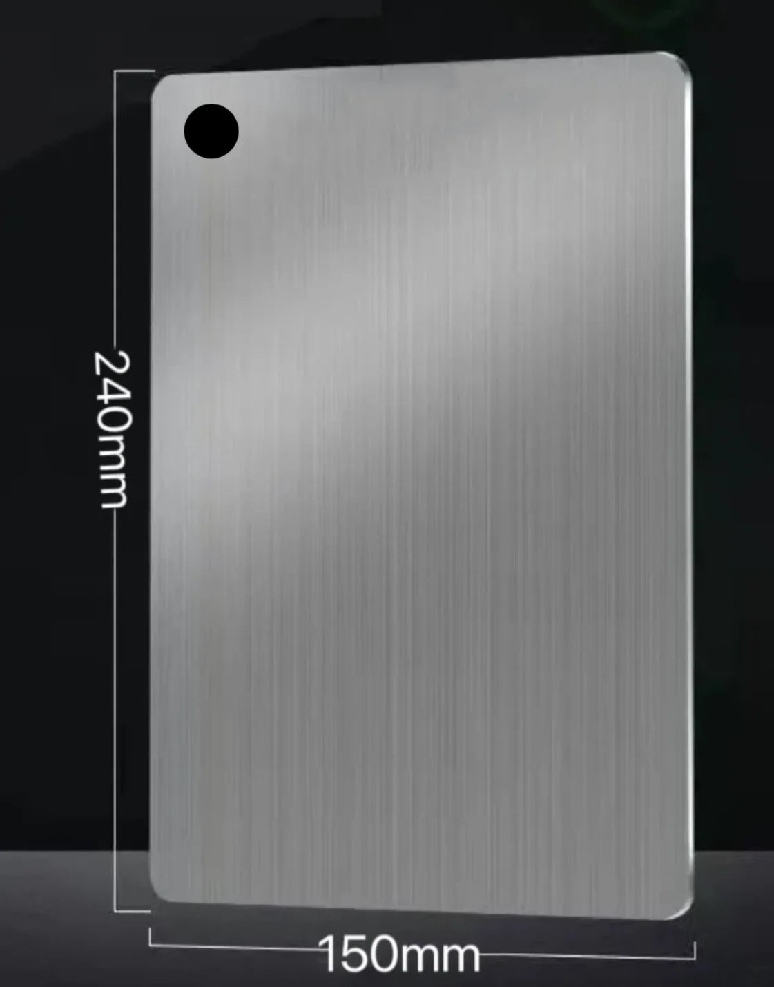 Planche à découper en acier inoxydable 304 antibactérienne