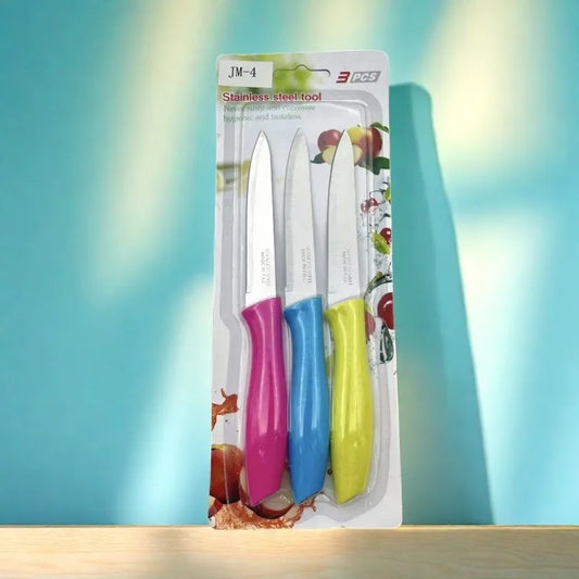 Lot de 3 couteaux d’office en inox