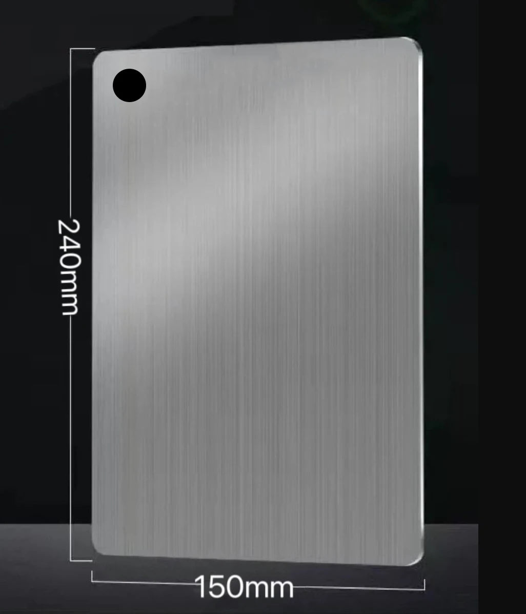 Planche à découper en acier inoxydable 304 antibactérienne