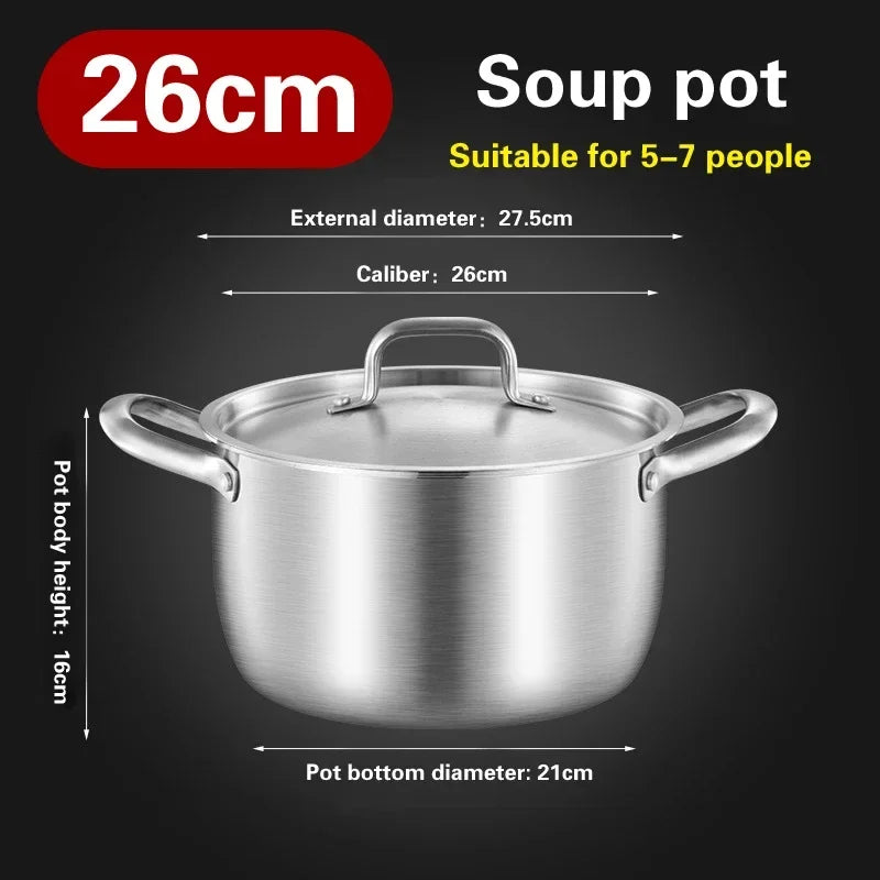 Marmite épaisse en inox 316 à double poignée