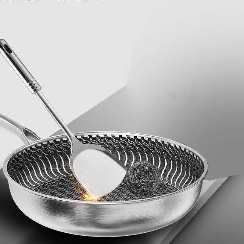 Poêle/Wok en inox 316 tri-couche avec nid d’abeille