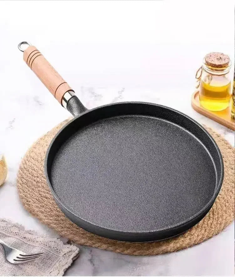 Poêle en fonte pour crêpes œufs et steak